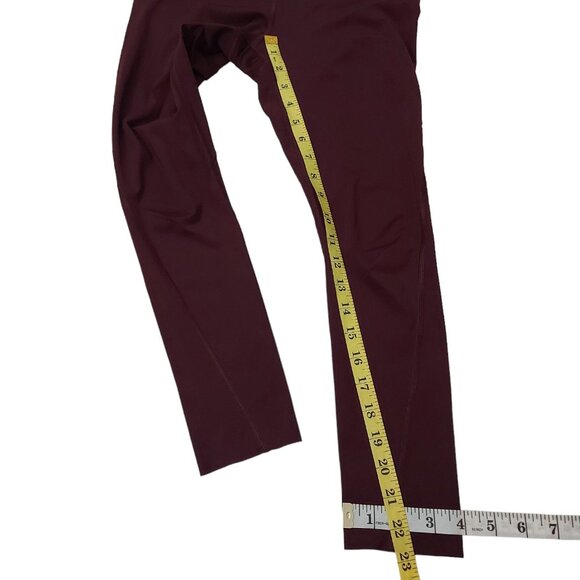 Athleta Ankle Leggings Youth XL 12/14 Burgundy Comfort Gym Training Running - Picture 11 of 11